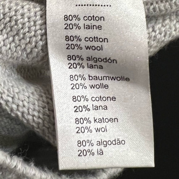 Lacoste Boys Grey Quarter Zip Wool Blend Sweater Size 4 - Picture 5 of 5